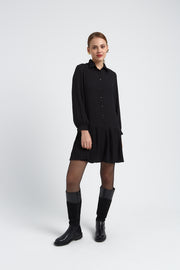 ROBE CHEMISE AVEC FOND DE ROBE AMOVIBLE ELLA NOIR